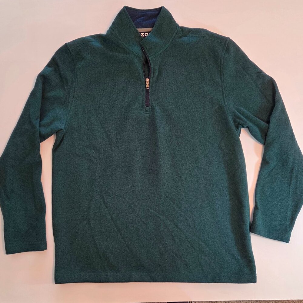 IZOD Advantage Performance 1/4-Zip Men's Pullover, Deep Teal Green, Worn Once - Picture 2 of 9